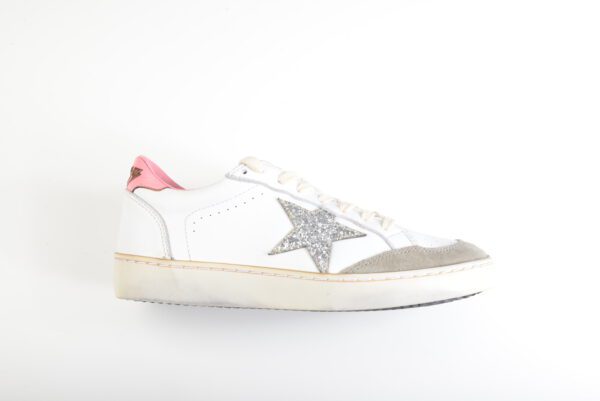 Witte sneaker met glitterster